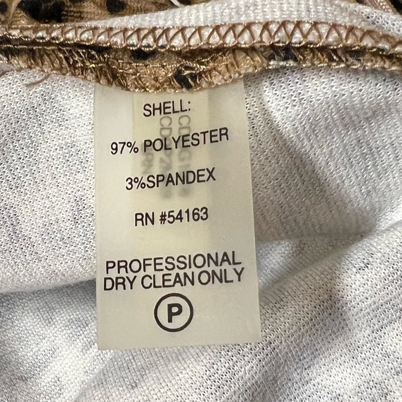 Calvin Klein Leopard Print Short Sleeve Dress Size 6 - Picture 6 of 8